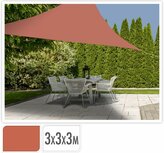 Schaduwdoek Driehoek 3X3X3M - Terra