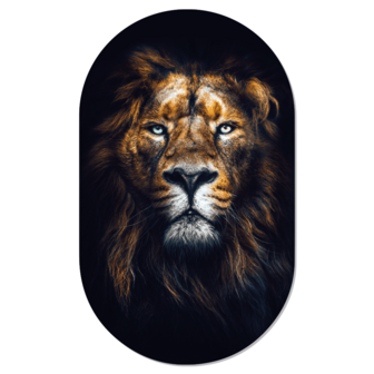 Muurovaal Lion Face L - 140 x 85 cm