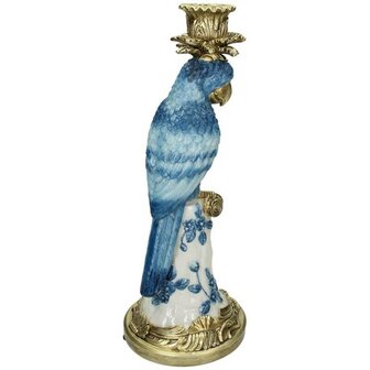 Candle Holder With Blue Bird - &uarr; 36 Cm