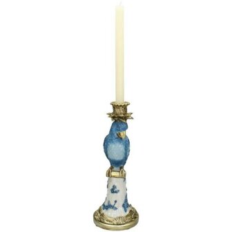 Candle Holder With Blue Bird - &uarr; 36 Cm