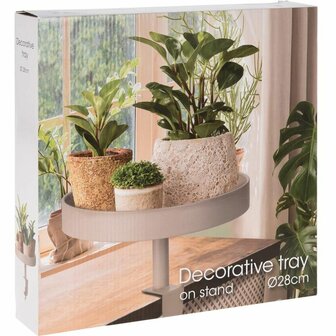 Dienbladtafel Met Klem - Metaal - &Oslash;28 Cm - Taupe