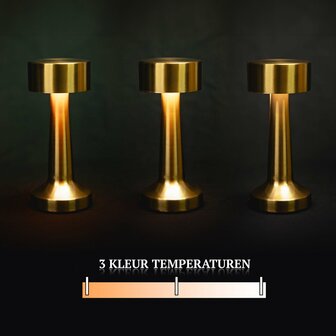 Tafellamp Led oplaadbaar - Goud