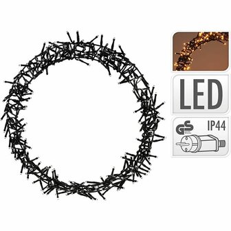 Kerstring met verlichting - 300 LED - &Oslash;38 cm - extra warm wit - 8 Lichtfuncties - voor binnen en buiten