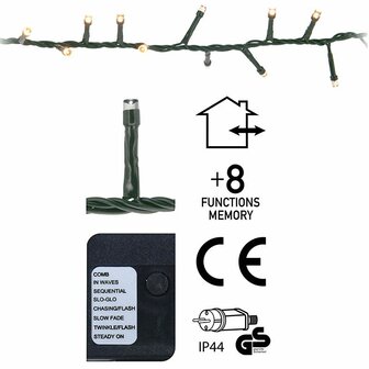 Micro Cluster 560 LED&#039;s - 11 meter - extra warm wit - 8 functies + geheugen