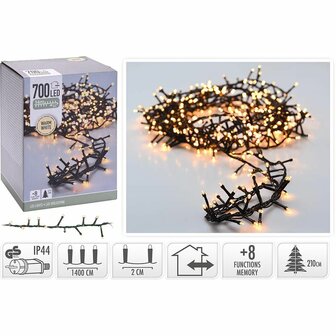 Micro Cluster 700 LED&#039;s -14 meter - warm wit - 8 functies + geheugen