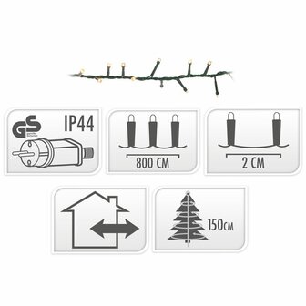 Snakelight 400 LED - 8 meter - extra warm wit