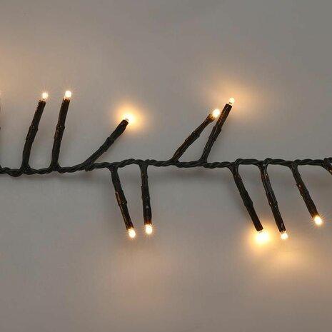 Maxi Cluster Kerstverlichting - 800 led - 12m - warm wit - Timer - Lichtfuncties - Geheugen - Buiten