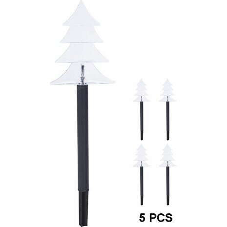 Tuinsteker 5 stuks - met timer - kerstboom