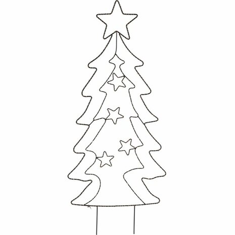 Tuinsteker Kerstboom - 90 LED - Extra Warm Wit