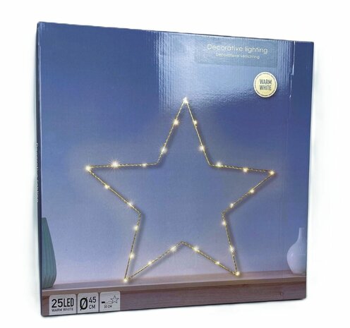 Kerstverlichting - ster design - 45cm